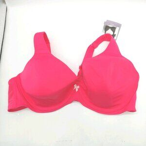 Catherines Intimates Womens Bra Size 44D Plunge Underwire Pink